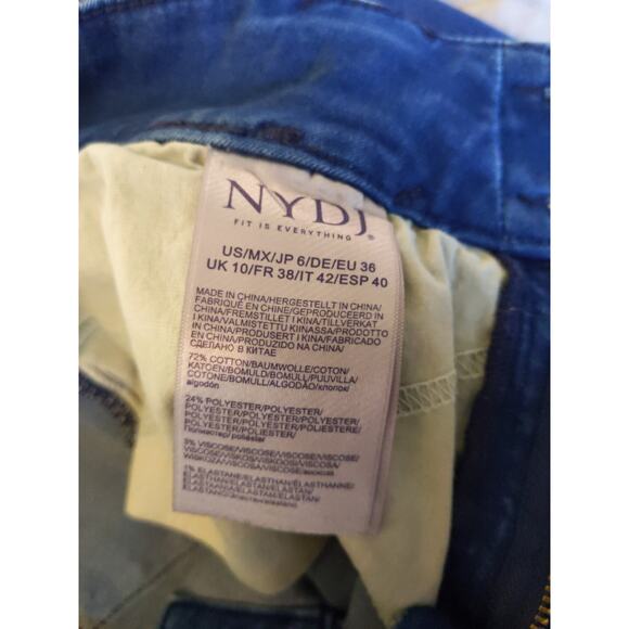 NYDJ Not Your Daughter's Jeans Women's Sz 6 Sheri Slim Classic Wash EUC - Picture 3 of 7